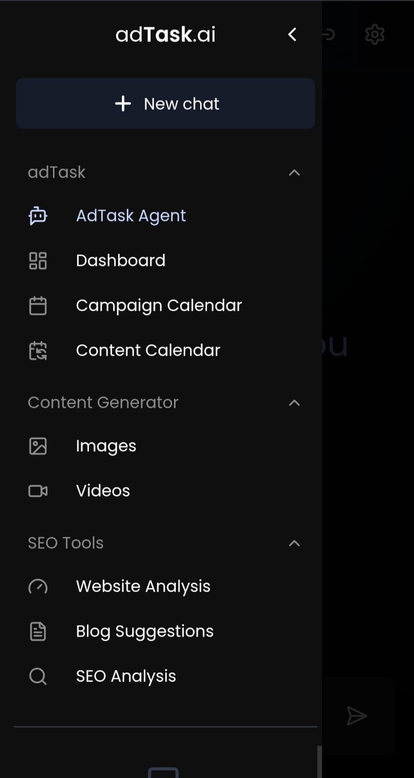 adtask Chat Mockup
