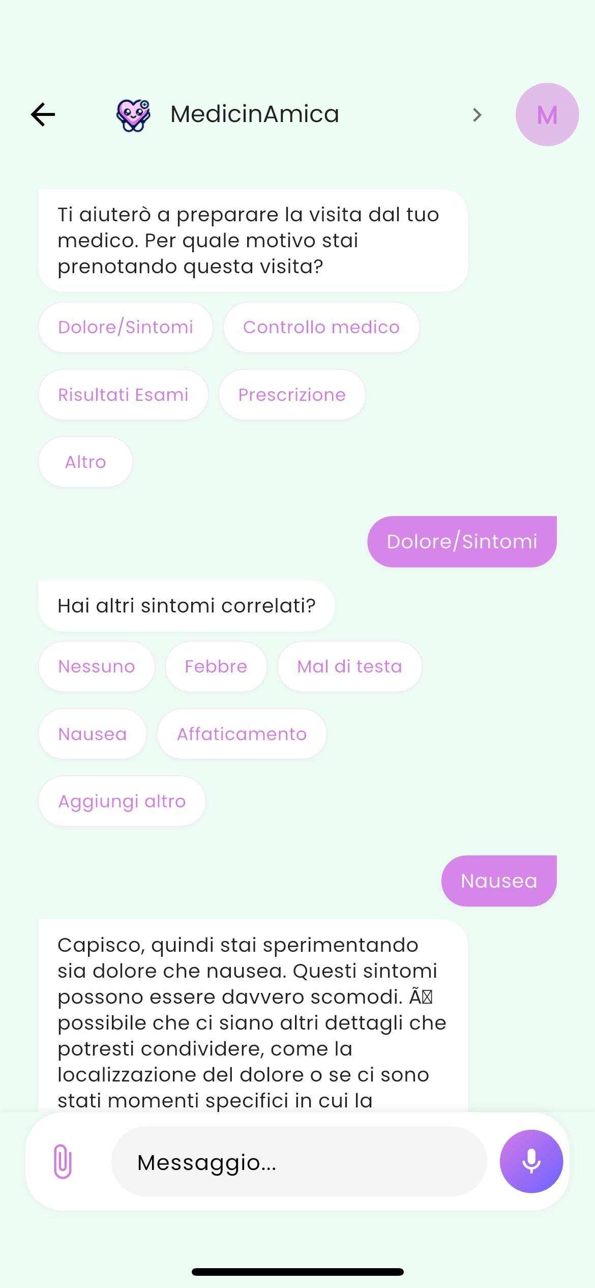 MedicinAmica Chat Mockup